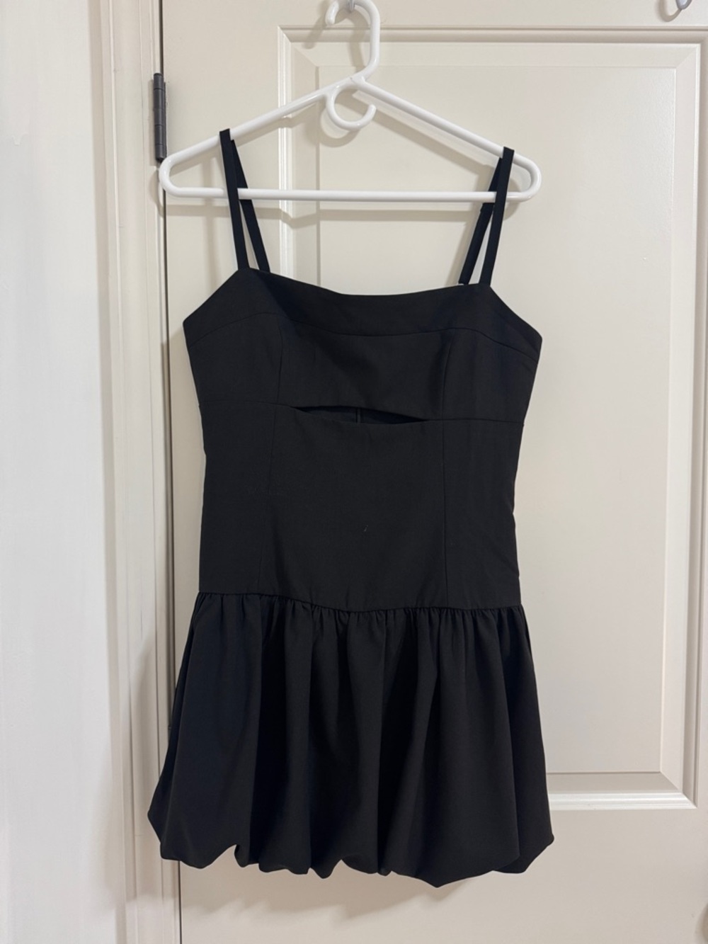 Altar'd State Black Double Spaghetti Strap Mini Dress